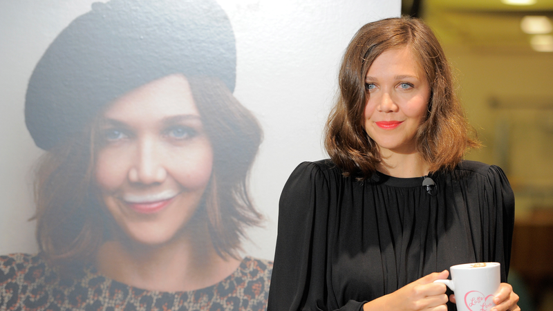 Actress Maggie Gyllenhaal poses with her Got Milk? ad in 2011.